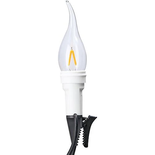 Hellum 16-flg. LED-Windstoßkerzenkette E14