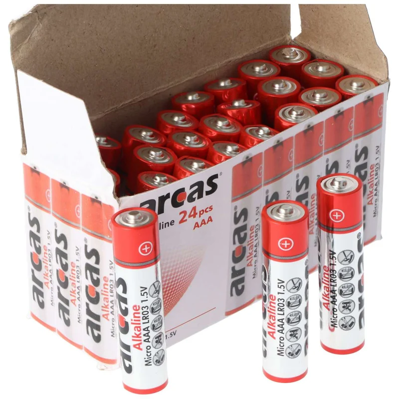 Arcas Alkaline Batterie LR03, AAA, Micro, 1,5V 24 Stück im Karton