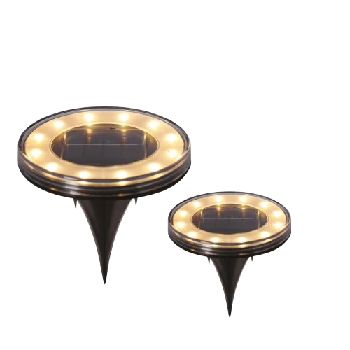 Velamp SPK16 Solarleuchten mit Erdspieß – 2er Set, perfekt für Garten, Wege & Terrasse