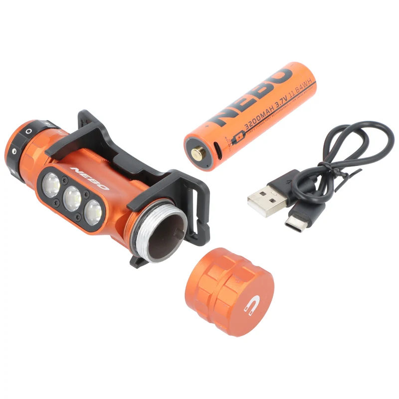 NEBO Master Series HL1000 Stirnlampe, 1000 Lumen, bis zu 138 Metern, inkl. 3200mAh, 3,7V Li-Ion Akku, wiederaufladbar