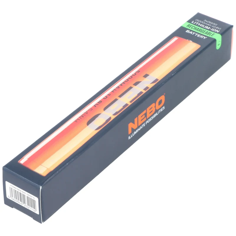 NEBO 3x26650 Li-Ion Akku, 5000mAh, 10,8V, 54Wh, wiederaufladbar