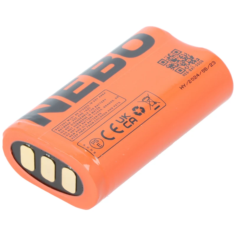 NEBO 2x21700 Li-Ion Akku, 9000mAh, 3,7V, 33,3Wh, wiederaufladbar