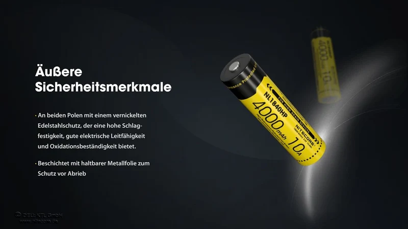 NiteCore 18650 - 3,7V - 4000mAh 10A Li-Ion-Akku NL1840HP