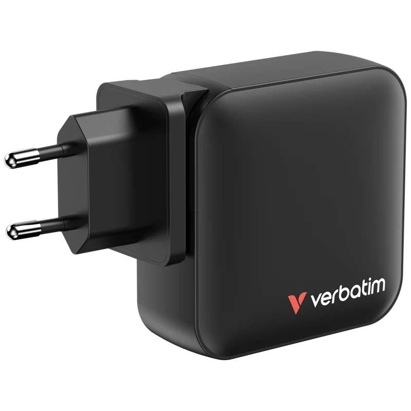 Verbatim Mini-GaN-Ladegerät, 165W, EU/US/UK-Stecker 1x USB-A QC, 4x USB-C PD, 100-250V, Retail