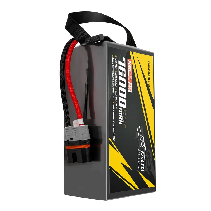 TATTU NMC Semi-Solid State 330Wh/kg 76000mAh 10C 44,4V 12S1P Lipo-Akkupack mit QS12-S-Stecker