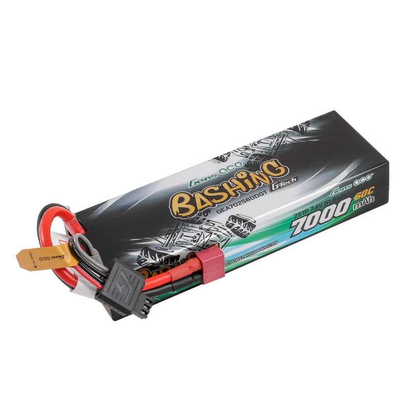 Gens Ace G-Tech 7000mAh 7,4V 60C 2S1P Lipo-Akkupack mit T-Stecker Bashing-Serie