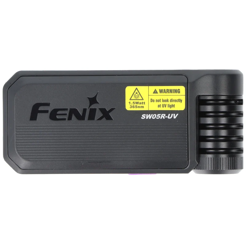 Fenix SW05R-UV LED-Taschenlampe, mit Rotlicht, Clip und Magnet, 200° verstellbarer Lampenkopf, wiederaufladbar