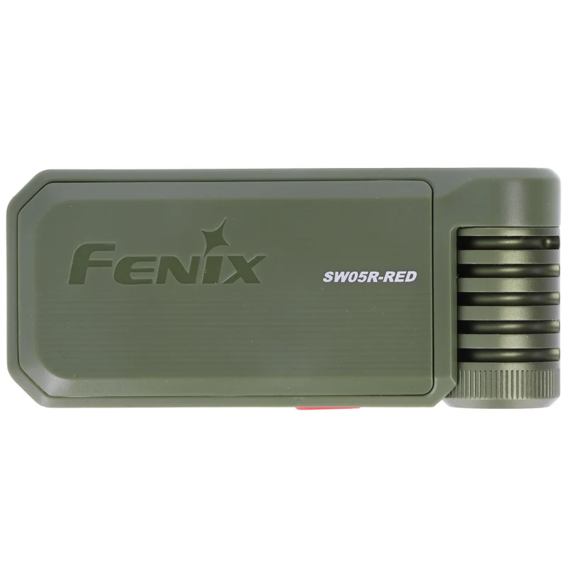 Fenix SW05R-RED LED-Taschenlampe, Grün, mit Rotlicht, Clip und Magnet, 200° verstellbarer Lampenkopf, wiederaufladbar