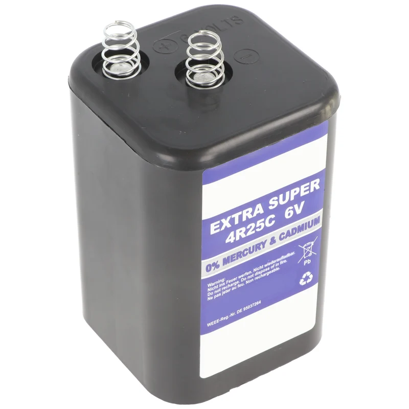 Camelion 4R25, 431, 430 Blockbatterie, Typ 4R25C Batterie, Lampenbatterie 6,0 Volt max. 9000mAh, 10110125