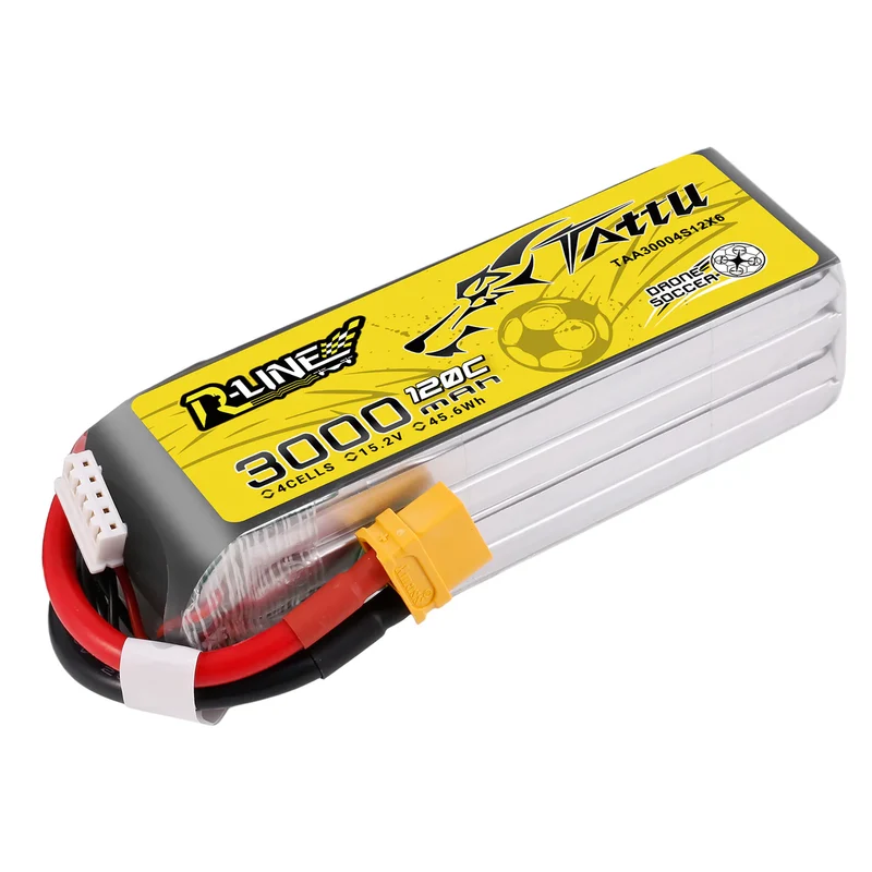 Tattu 3000 mAh 15,2 V 120C 4S1P Lipo-Akkupack mit XT60-Stecker