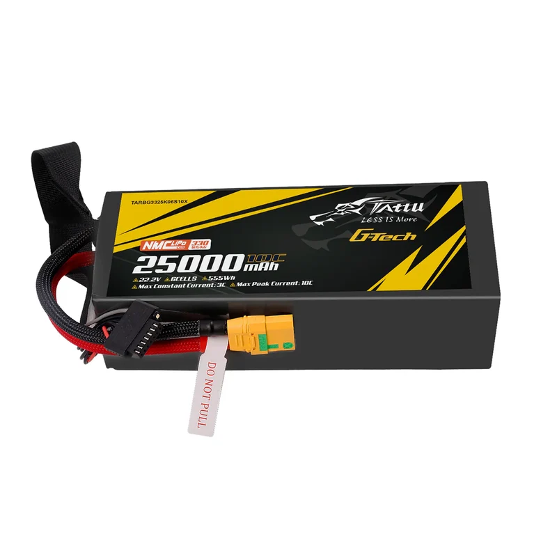 TATTU NMC Semi-Solid State 330Wh/kg 25000mAh 10C 22,2V 6S1P Lipo-Akkupack mit XT90-S-Stecker