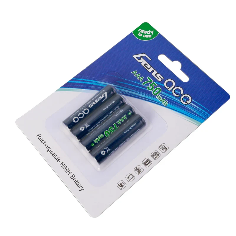 Gens Ace AAA NIMH 750mAh 1,2V Batterie (4 Stück) für Mini-Z