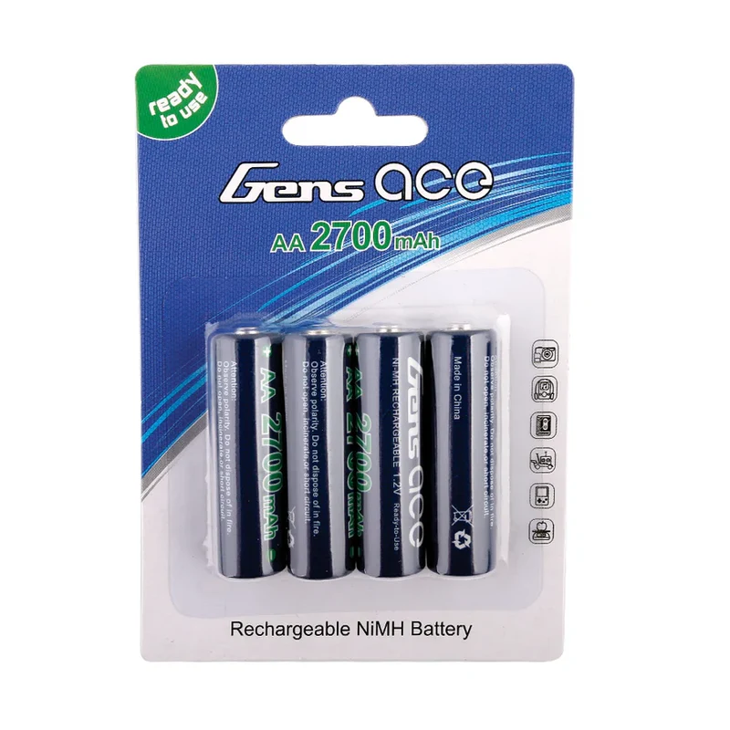 Gens Ace AA NIMH 2700 mAh 1,2V Batterie (4 Stück)