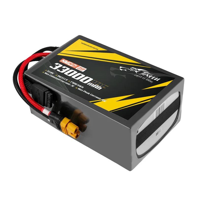 TATTU NMC Semi-Solid State 350Wh/kg 33000mAh 10C 51,8V 14S1P Lipo-Akkupack mit AS150U-F-Stecker