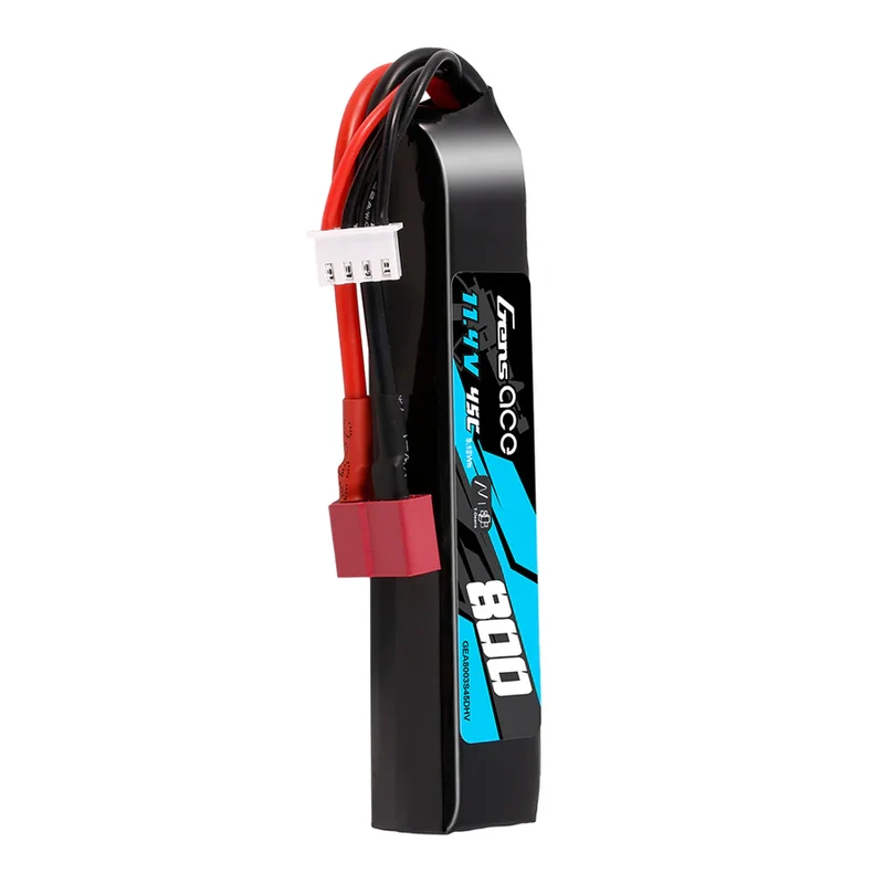Gens Ace LiPo 800mAh 11,4V 45C 3S1P Deans (T) Hochspannungs-LIPO-Akkupack