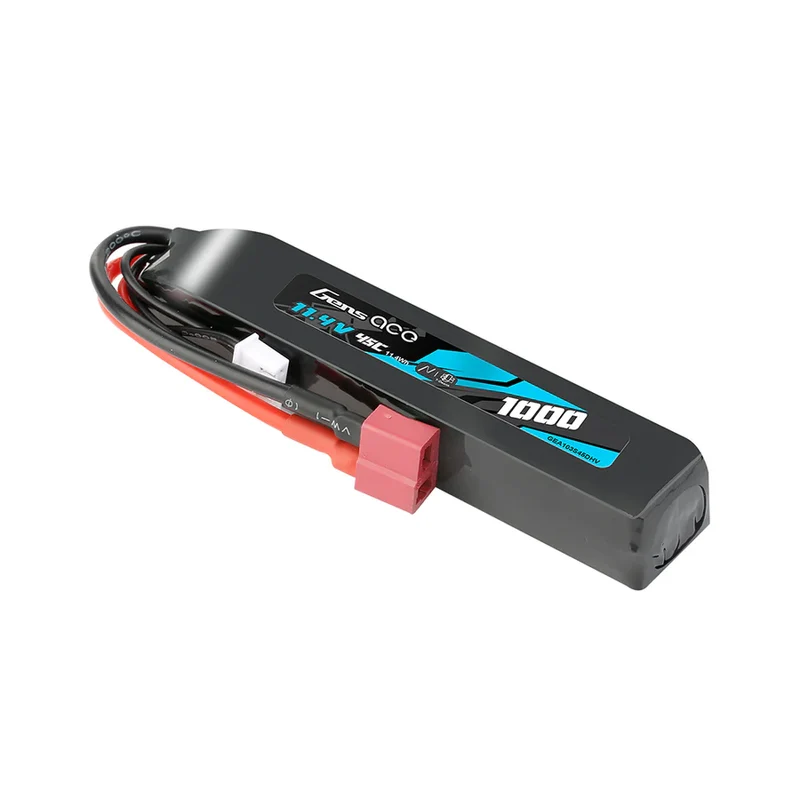 Gens Ace LiPo 1000mAh 11,4V 45C 3S1P Deans (T) Hochspannungs-LIPO-Akkupack
