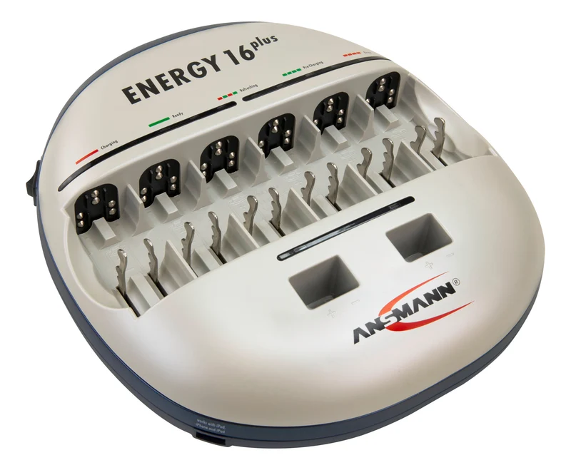 Ansmann Energy 16 plus Lade- und Pflegestation für 1-12 Micro AAA, Mignon AA Akkus