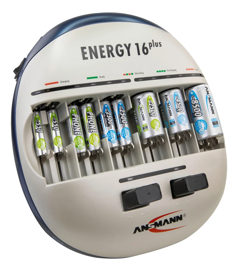 Ansmann Energy 16 plus Lade- und Pflegestation für 1-12 Micro AAA, Mignon AA Akkus