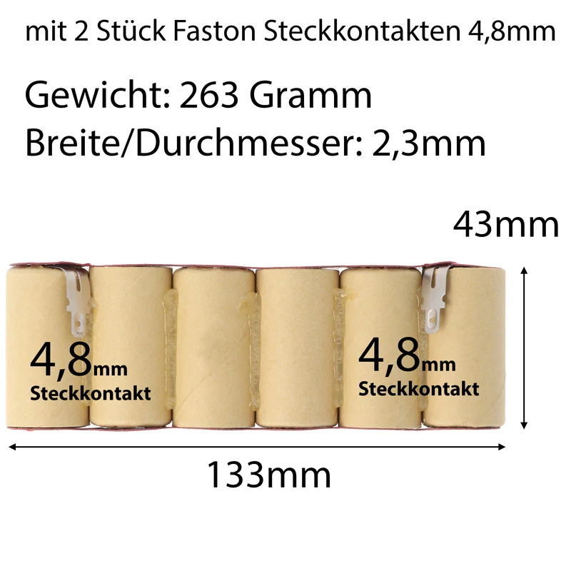 AccuCell Akku passend für Ansmann ASN15HD Akku 7,2V 2000mAh