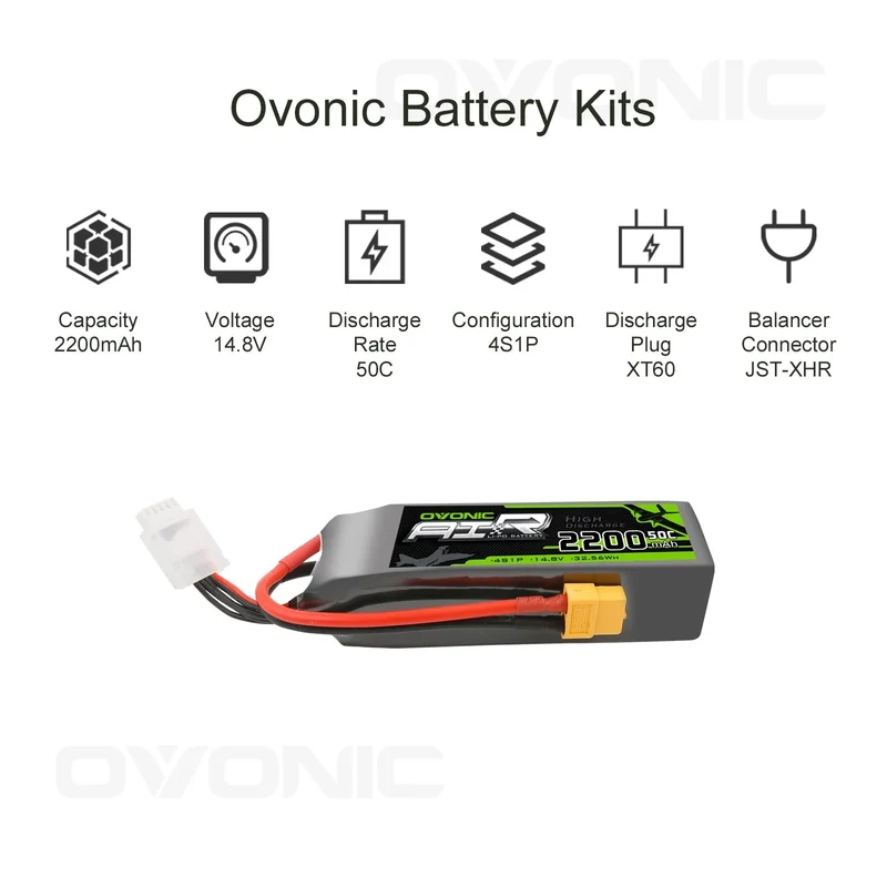 Ovonic Air 4S 2200mAh 14,8 V 50C XT60 Lipo Akku