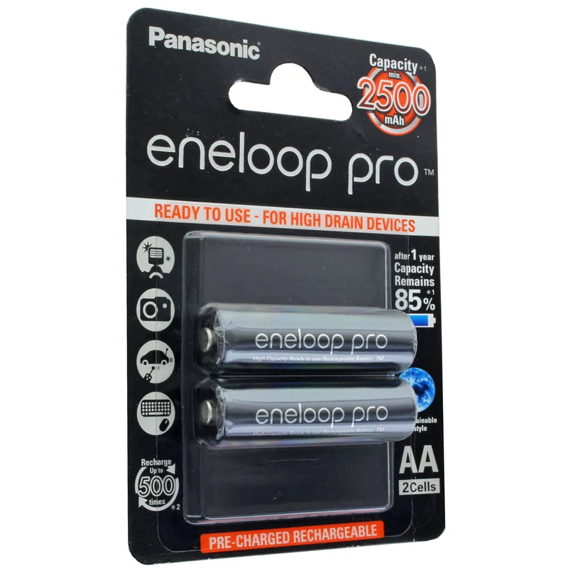 Panasonic Akku passend für ABUS FU2996 Secvest 2WAY Zentrale 2 Stück Mignon AA 2500mAh