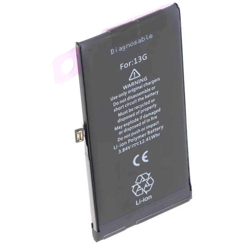 AccuCell Akku passend für Apple iPhone 13, diagnostizierbar, Li-Polymer, 3,84V, 3227mAh, 12,4Wh, ohne Werkzeug