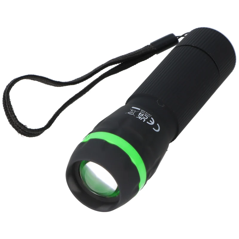 HyCell LED-Taschenlampe 1W mit Zoom, inklusive 3x AAA Batterien