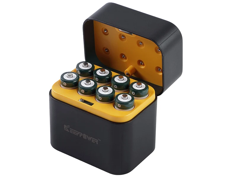 Keeppower I8 Ladegerät mit 8× 1,5V AA Li-Ion-Akkus – USB-C Eingang