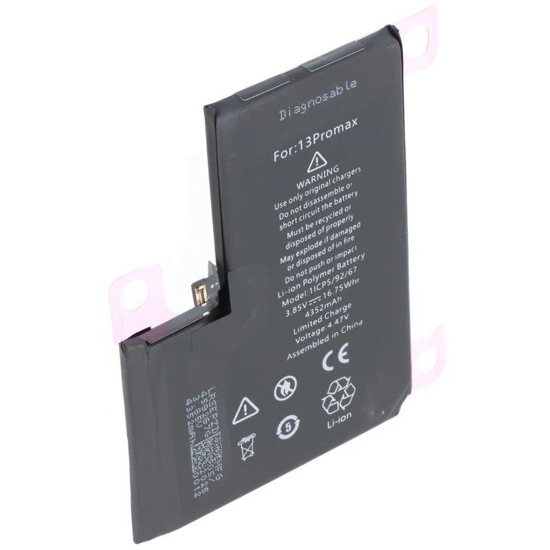 AccuCell Akku passend für Apple iPhone 13 Pro Max, diagnostizierbar, Li-Polymer, 3,85V, 4352mAh, 16,75Wh, ohne Werkzeug