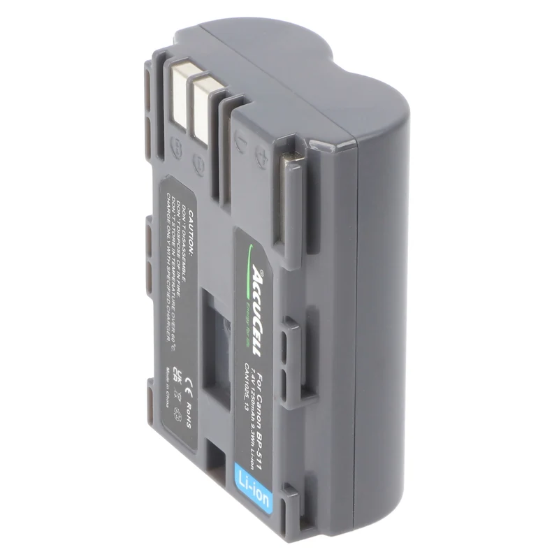 AccuCell Akku passend für Canon BP-511 Akku BP-511A, BP-508, BP-512, BP-514