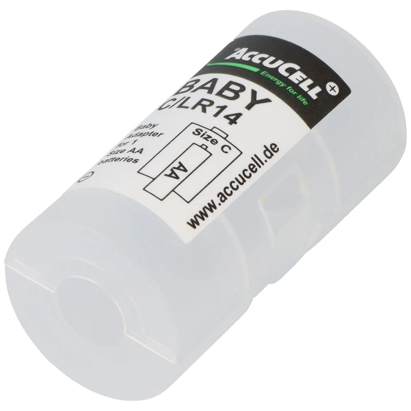 AccuCell Universal Baby C Adapter für je 1x Mignon/AA auf Größe Baby, C, LR14, FR14