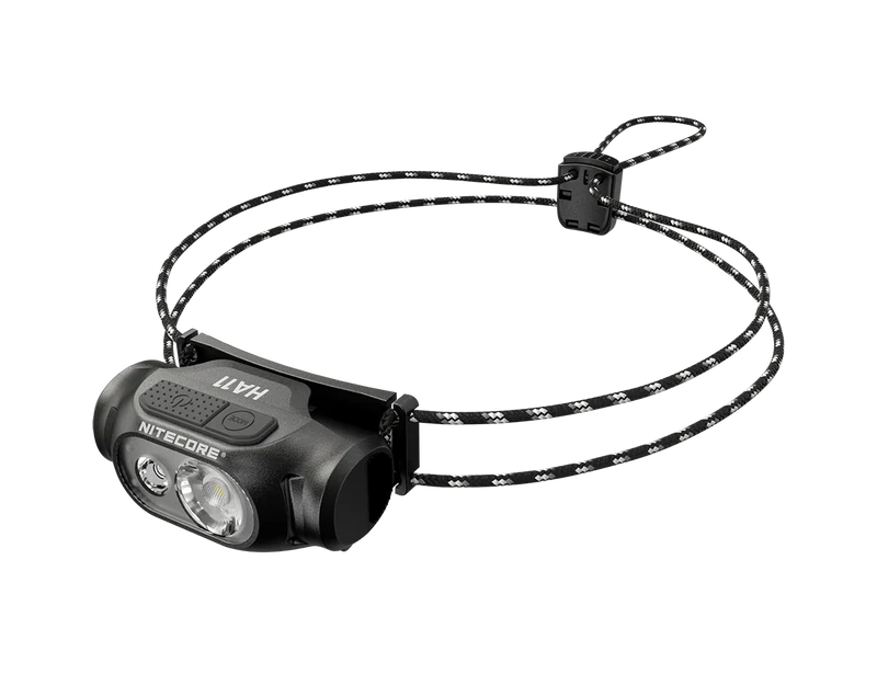 Nitecore HA11 Stirnlampe mit 240 Lumen, nachtleuchtendes und reflektierendes Riemenkopfband, Rotlicht-Funktion