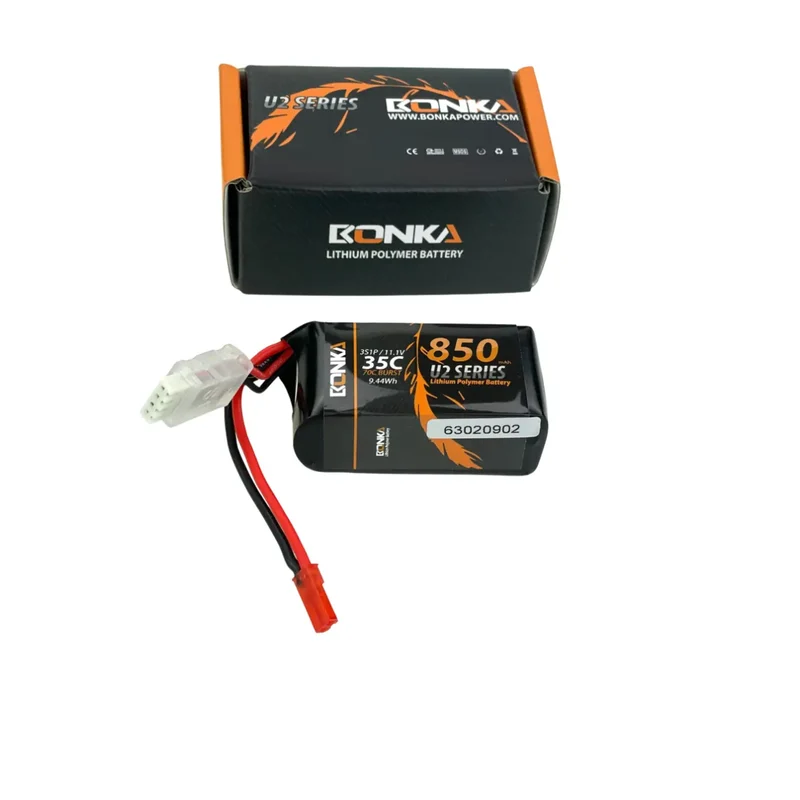 Bonka Lipo Akku 850mAh 11,1V 35C/70C JST
