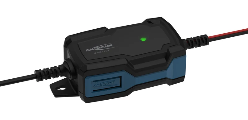 Ansmann BC 6-12V/1A 5-Stufen Kfz-Ladegerät mit automatischer Spannungserkennung für 6V und 12V Blei-Säure-, Blei-Gel- und Blei-Vlies-Batterien