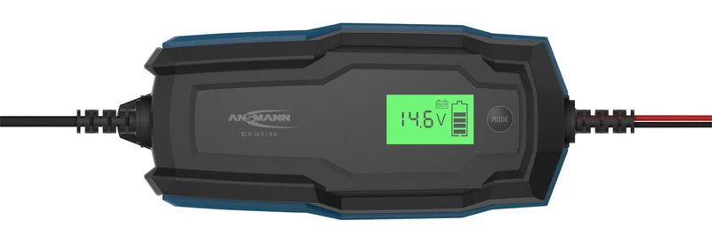 Ansmann BC 6-12V/4A 10-Stufen Kfz-Ladegerät für 6V und 12V Blei-Säure-, Blei-Gel- und Blei-Vlies-Batterien, sowie 12V LiFePO4 Batterien