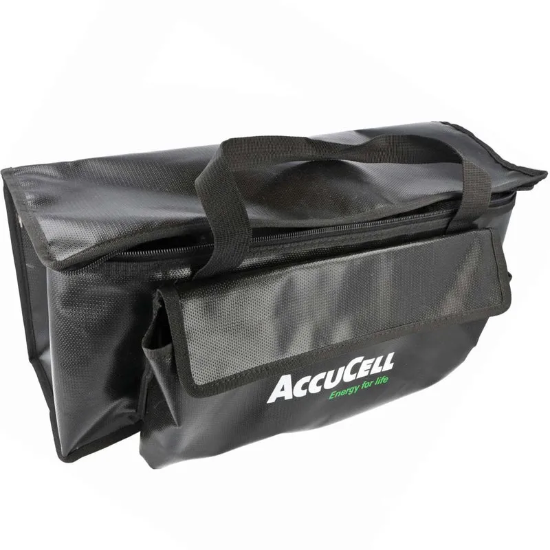 AccuCell Li-ion AkkuSafe - BikeBag E-Bike Akku Aufbewahrungstasche, schwarz, Abmessungen 150 x 450 x 200mm