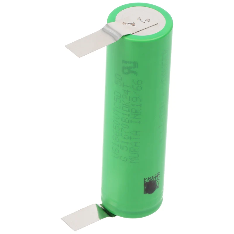 Sony Konion US18650VTC5D Akku, 3,6V bis 3,7V 2800mAh, maximal 35A Stromabgabe, mit Lötfahne U-Form