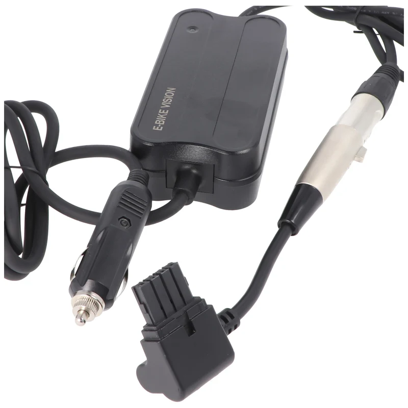 E-Bike Vision Lade-Adapter nur passend für den Panasonic Next Generation Akku, Kabel mit Stecker XLR 4-polig