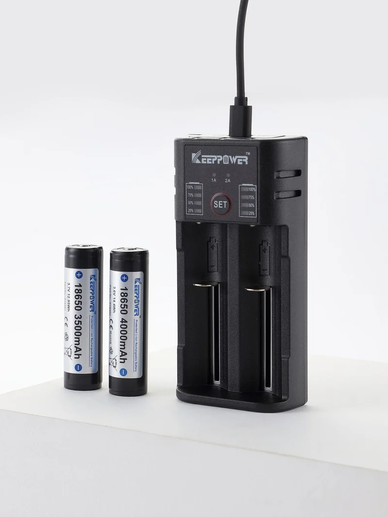 KeepPower K2 Ladegerät für Li-Ion und Ni-MH Akkus USB-C