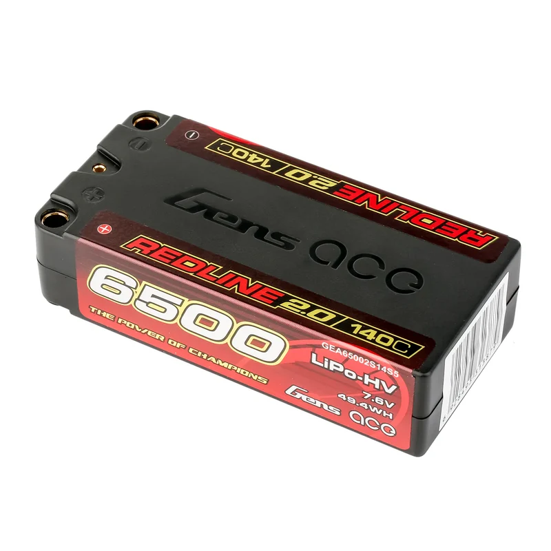 Gens Ace Redline 2.0 Serie 6500mAh 2S1P 7,6V 140C Lipo-Akkupack mit Hardcase