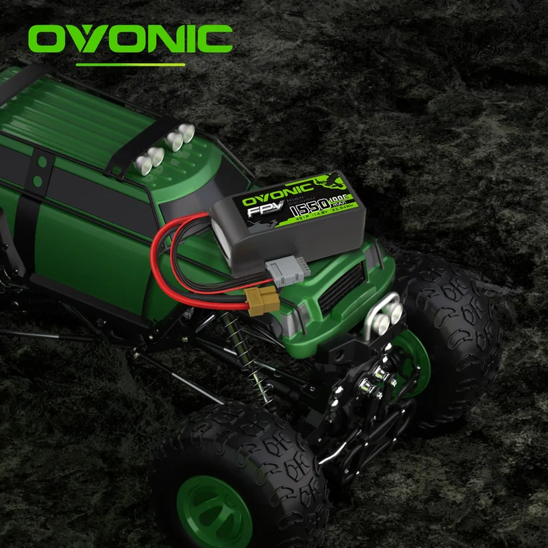 Ovonic FPV 4S LiPo-Akku 14,8V 1550mAh 100C LiPo-Akku mit XT60-Stecker