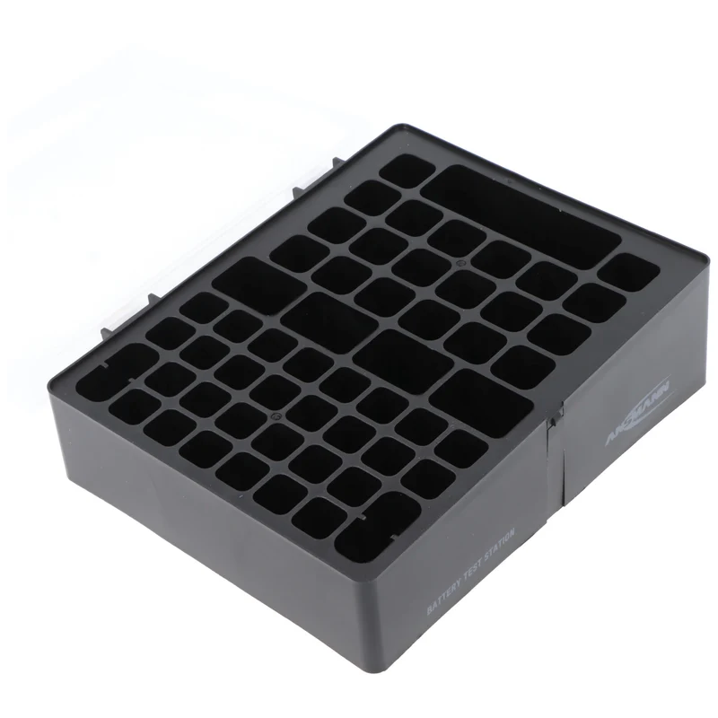 Ansmann Batterie Aufbewahrungsbox inklusive 20x Mignon AA und 32x Micro AAA Alkaline Batterien, inkl. Wandhalterung