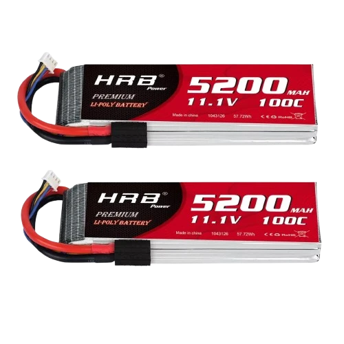 HRB 3S 5200mAh 11,1V 100C LiPo-Akku mit TRX-Stecker ( 2 St.)
