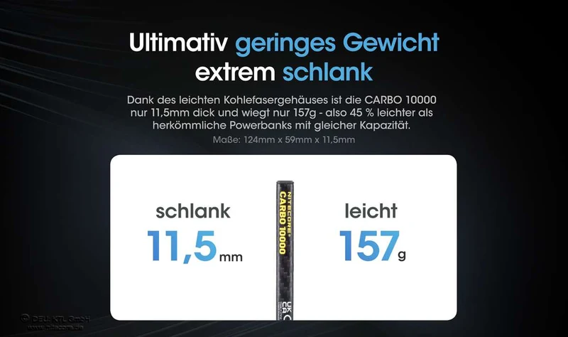 Nitecore Powerbank CARBO10000 - 10000mAh