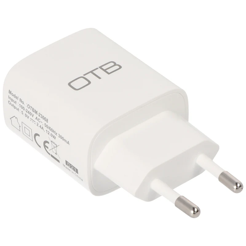 AccuCell Ladeadapter USB - 2,4A 2-Port Multiadapter - weiß