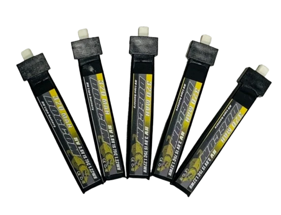 DOGCOM 320mAh 3,8V 75C 1S1P HV Lipo-Akku mit BT2.0-Stecker (5 St.)