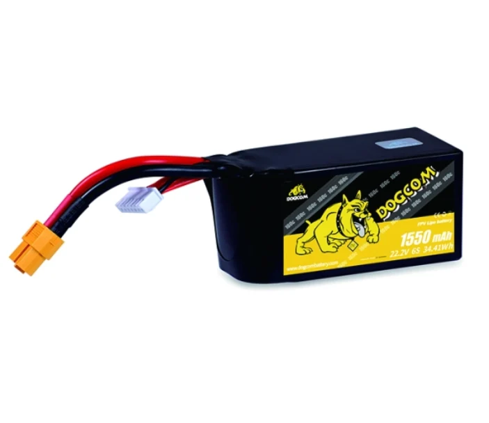 DOGCOM 1550mAh 160C 22,2V 6S Lipo-Akku mit XT60 Stecker