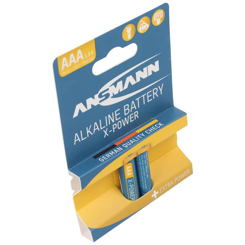 Ansmann X-Power Alkaline Batterie Micro AAA, LR3, 2er Papierblister