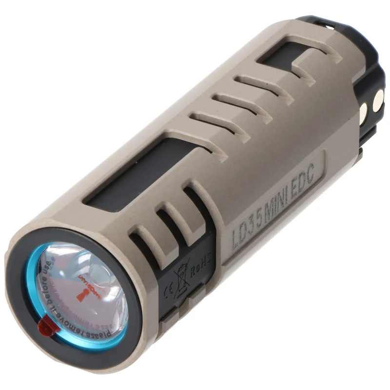 Imalent LD35 LED-Taschenlampe, Premium Edition mit Ladebox, bis zu 1200 Lumen, grau