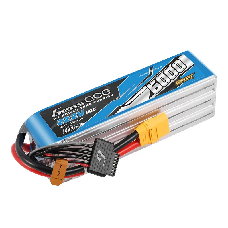 Gens Ace Sport G-Tech 6000 mAh 22,2 V 80 C 6S1P Akkupack mit XT90-Stecker